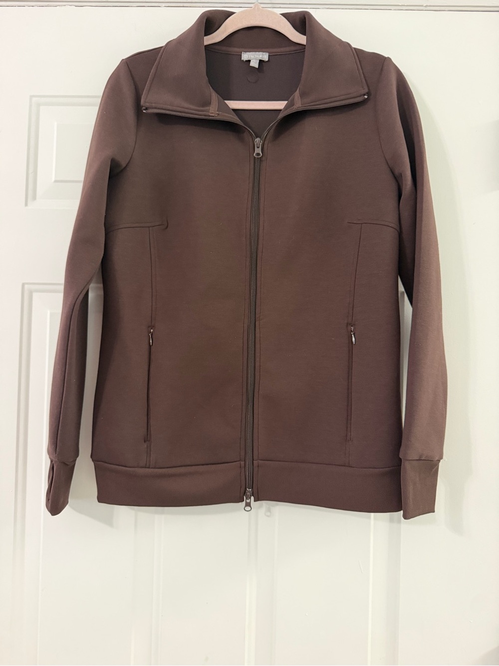 Talbots Chocolate Brown Zip-Front Bomber Jacket